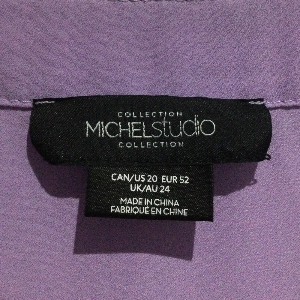 Michel Studio Lavender Tunic Top - Picture 2 of 5